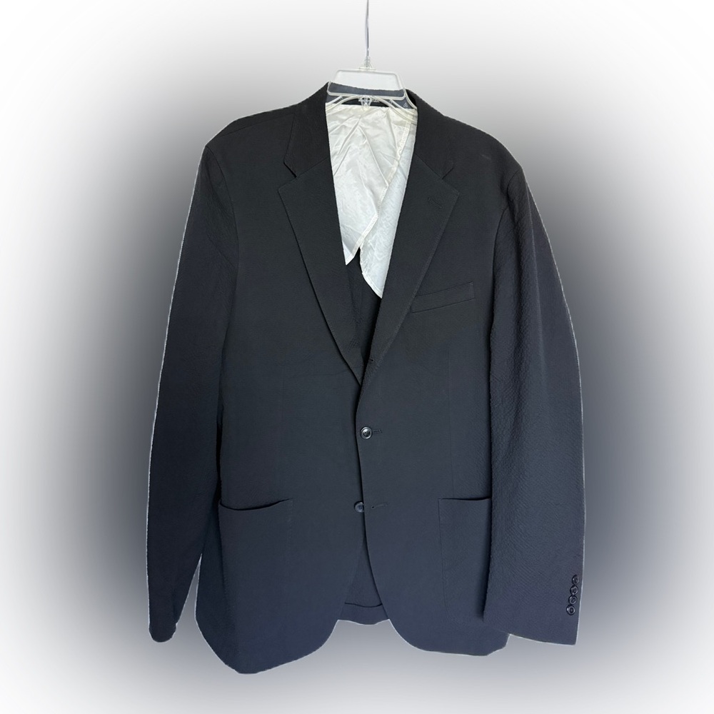 Todd Snyder Seersucker Madison Suit Jacket NWT Black Cotton